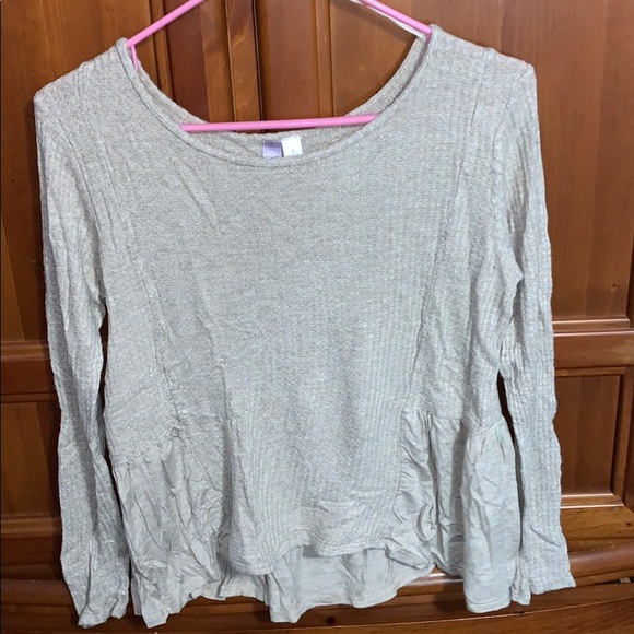 Tan long sleeve Henley shirt - Picture 1 of 1